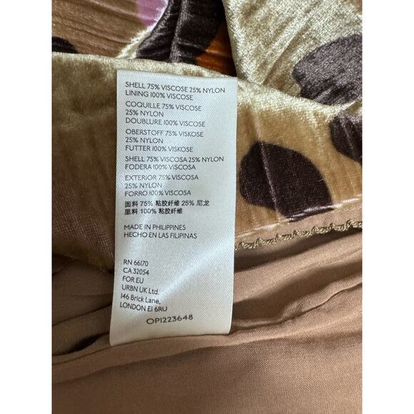 Anthropologie Pink and Brown Leopard Print Mini Dress - Picture 9 of 9